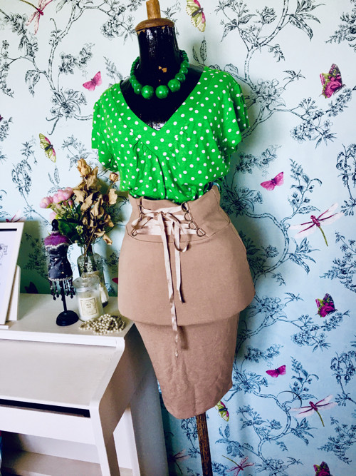 Top retro puntíkovaný — foto 3
