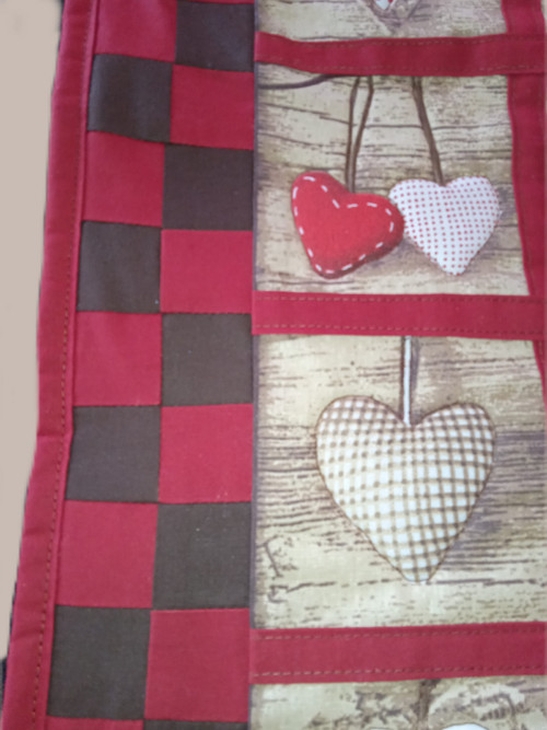 Srdce - patchwork ubrus — foto 2