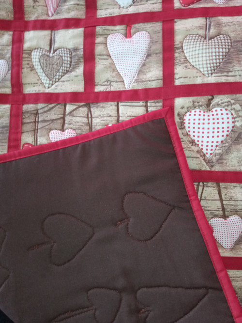 Srdce - patchwork ubrus — foto 3