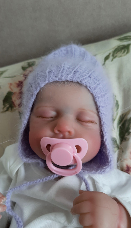 Čepička levandulová 0-3 měs. — foto 3