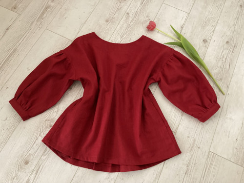 TOP/BLúZA ĽAN-ová / dark RED/ — foto 5