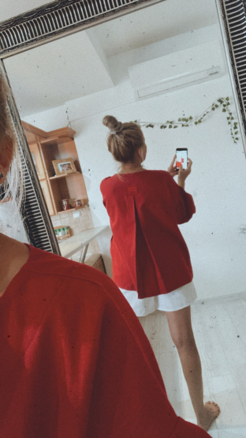 TOP/BLúZA ĽAN-ová / dark RED/ — foto 4