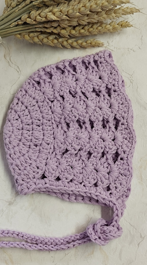 Háčkovaná čepice *Bonnet - režná* — foto 2