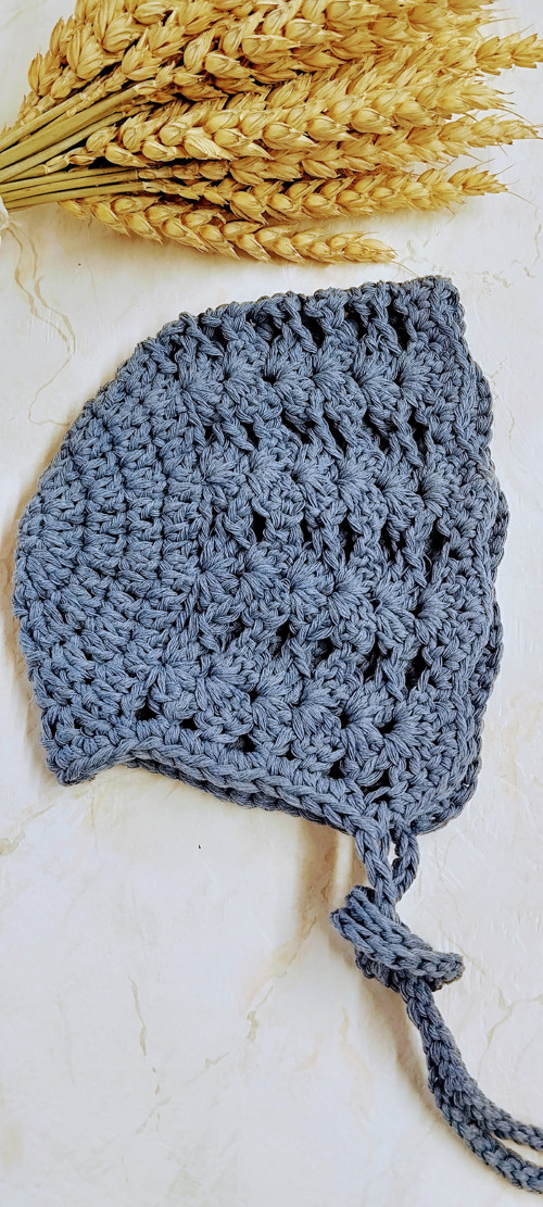 Háčkovaná čepice *Bonnet - režná* — foto 3