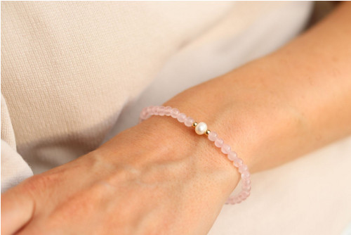 Náhrdelník - choker ruženín, perly — foto 2