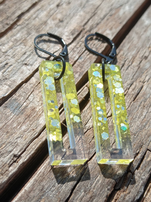 Rentangle Yellow Glitter — foto 5