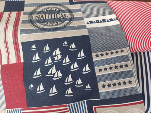 Metráž,námořnický patchwork-potahovka — foto 2