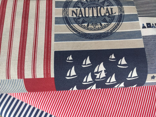 Metráž,námořnický patchwork-potahovka — foto 3