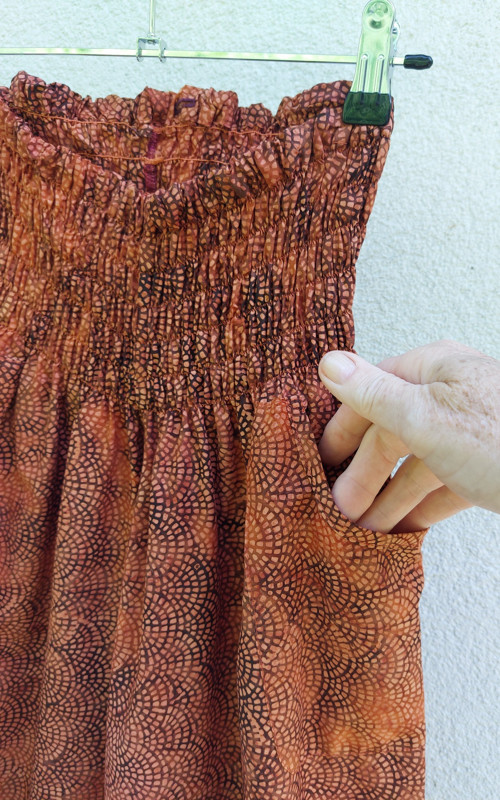 Turecké kalhoty Rezavé-bali batik — foto 3
