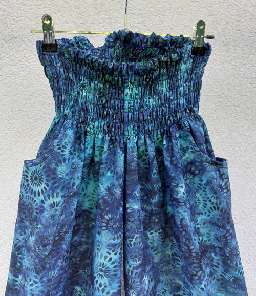 Turecké kalhoty Modré-bali batik — foto 3