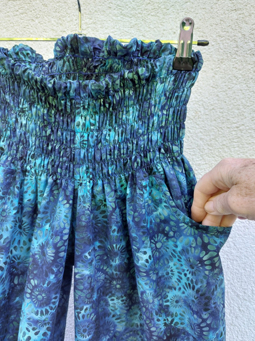 Turecké kalhoty Modré-bali batik — foto 2