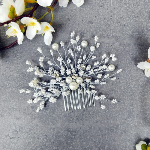 Wedding Pearls Crystal ... hřeben — foto 3