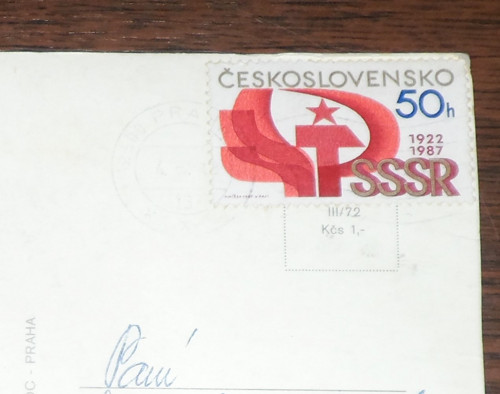 POHLEDNICE přání, květiny, 1988 — foto 2