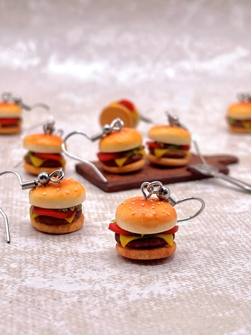 Náušnice hamburgery — foto 6