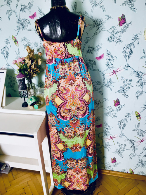 Šaty boho hippie, 100% hedvábí — foto 6