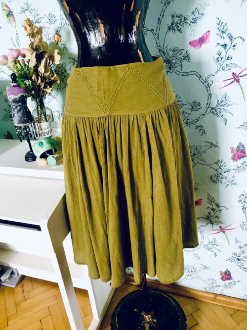 Sukně olivka mušelín — foto 2