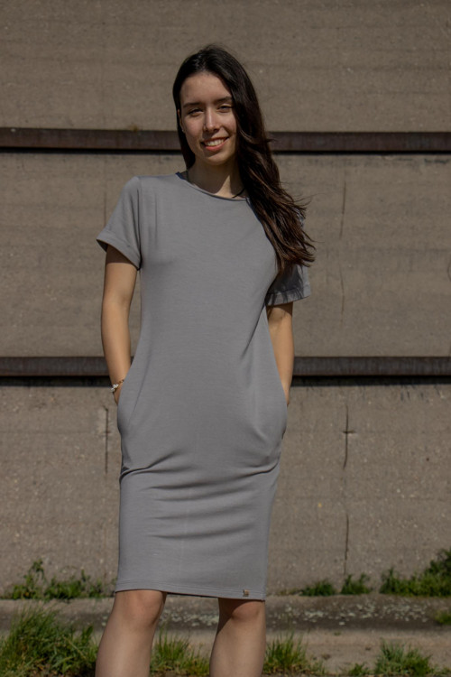 Dámské šaty VIKY - šedé — foto 2