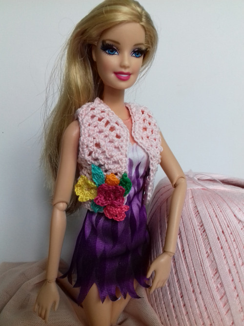 Háčkované bolerko pro panenku Barbie — foto 2