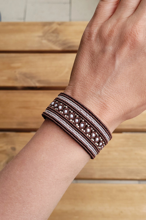 Macramé sada - hnědobílá — foto 3