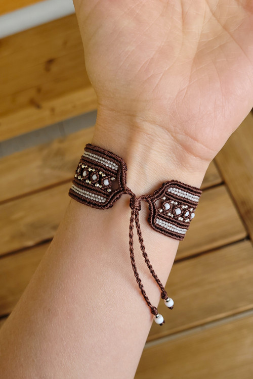 Macramé sada - hnědobílá — foto 4