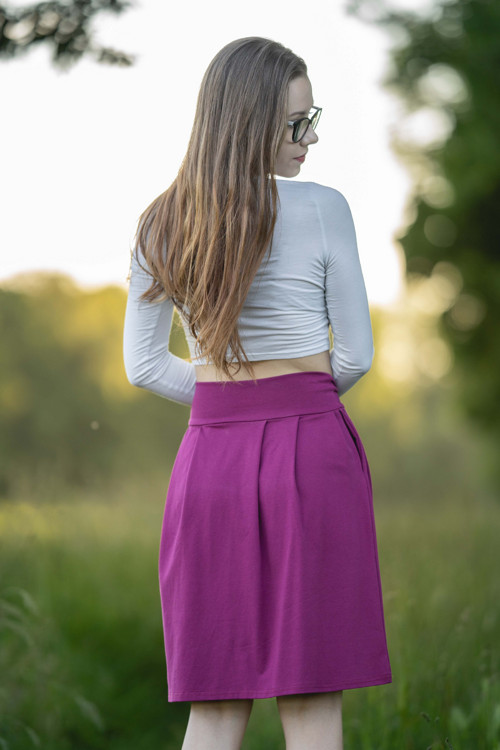 Sukně ZOJA vínová — foto 2