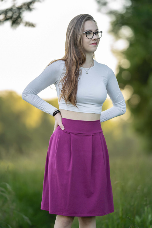 Sukně ZOJA vínová — foto 3