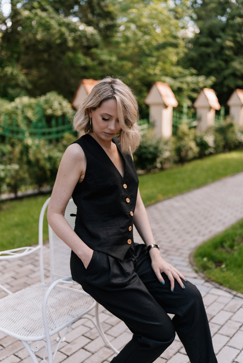 Dámská lněná vesta. — foto 3