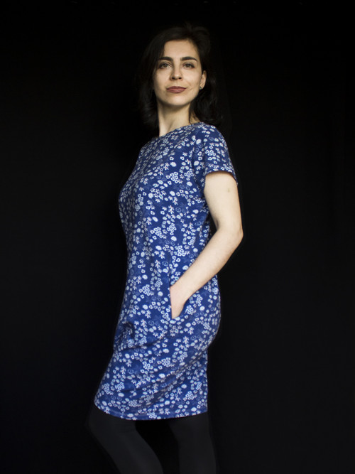 Oversize šaty s kytičkami /vel. M/L — foto 3
