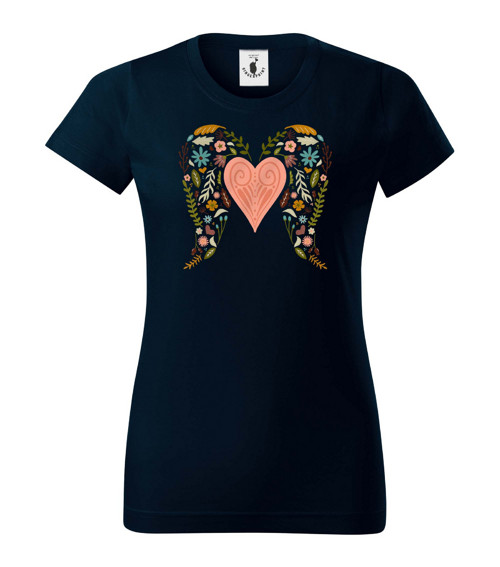 Tričko ︎ Heart With Floral Wings ︎ — foto 3