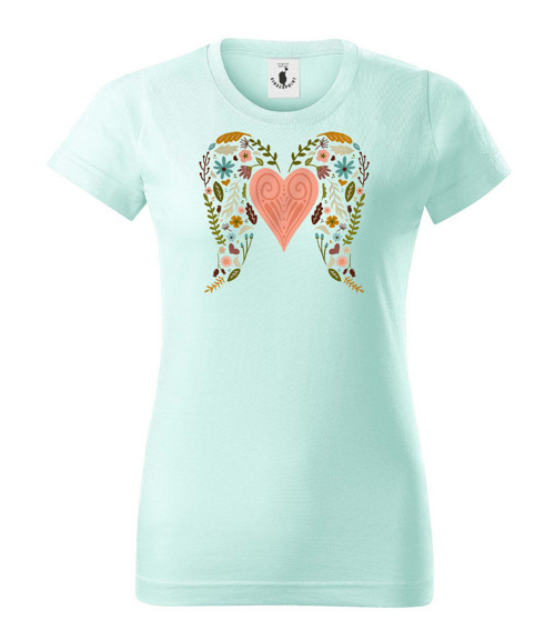 Tričko ︎ Heart With Floral Wings ︎ — foto 2