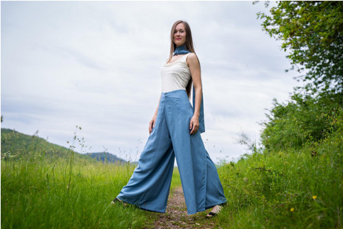 Zavinovací Kalhoty - Tiffany Blue — foto 6