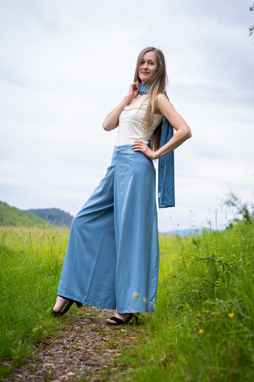 Zavinovací Kalhoty - Tiffany Blue — foto 5