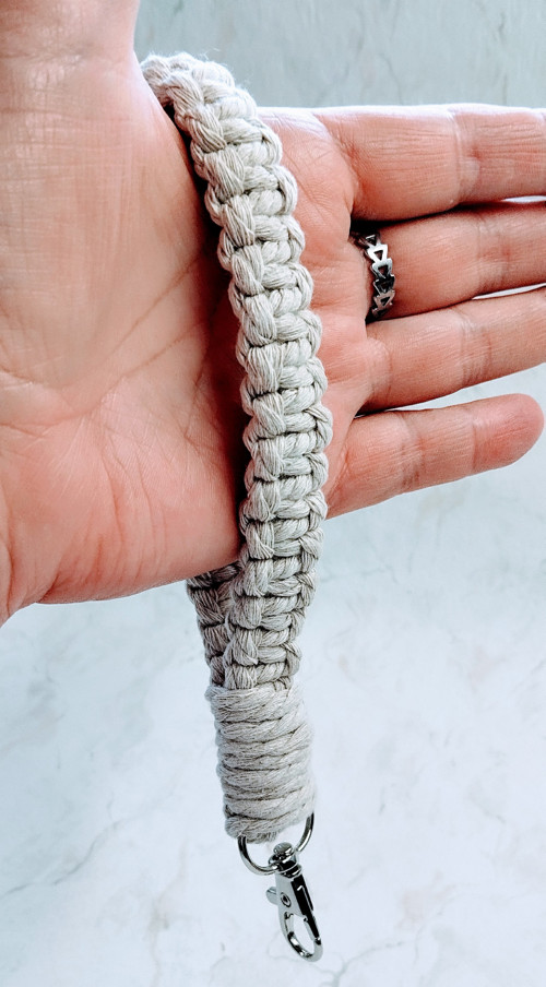Klíčenka, poutko *macrame*režná-ecru* — foto 3
