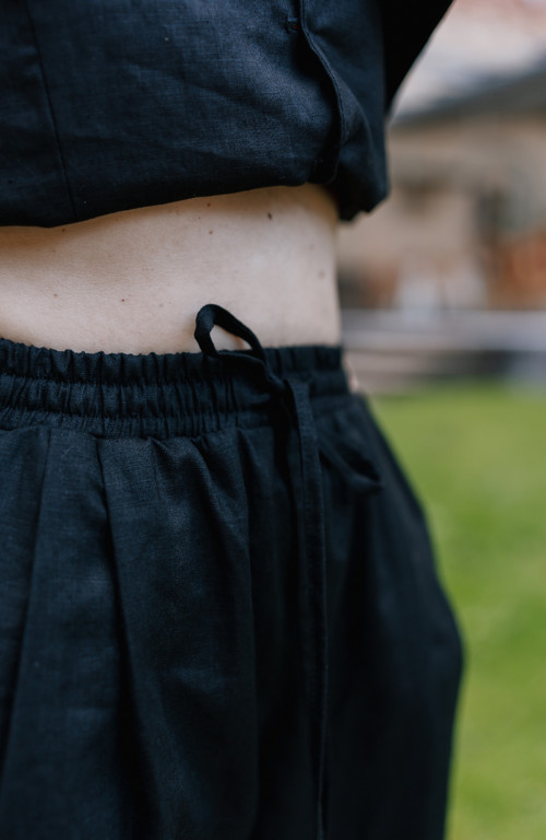 Dámské lněne kalhoty XS — foto 3