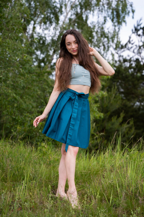 Zavinovací Sukně - Petrolejová — foto 3