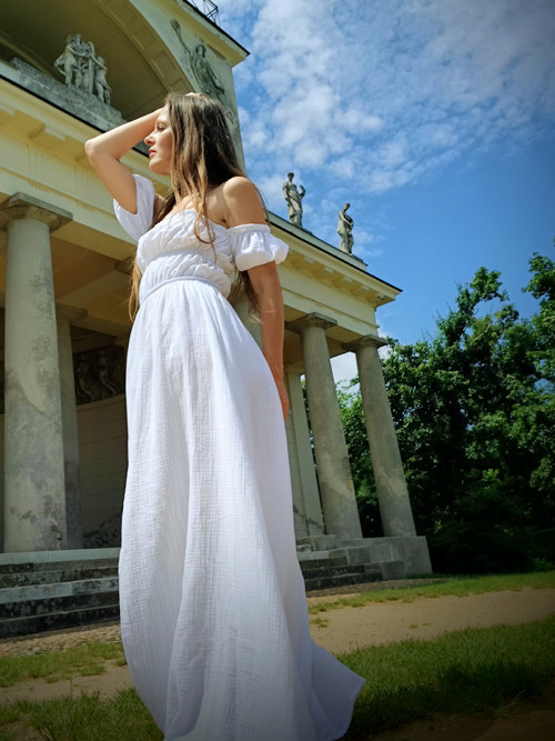 Letní Šaty Mušelinové Bílé — foto 4