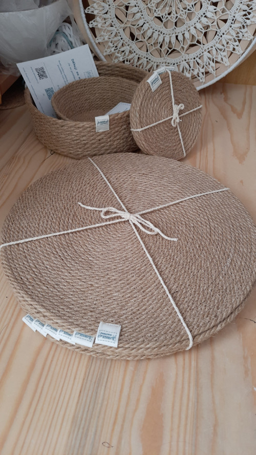 Kulaté jutové prostírání 30cm — foto 5