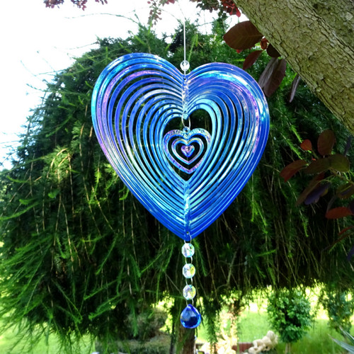 Lapač paprsků Slunce * Rotační SRDCE modré — foto 3
