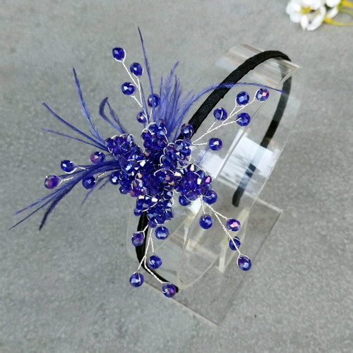 Wedding Blue Crystals Collection ... čelenka — foto 4