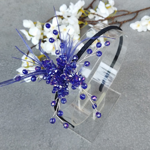 Wedding Blue Crystals Collection ... čelenka — foto 3