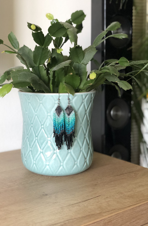 Třásňové náušnice TURQUOISE — foto 2