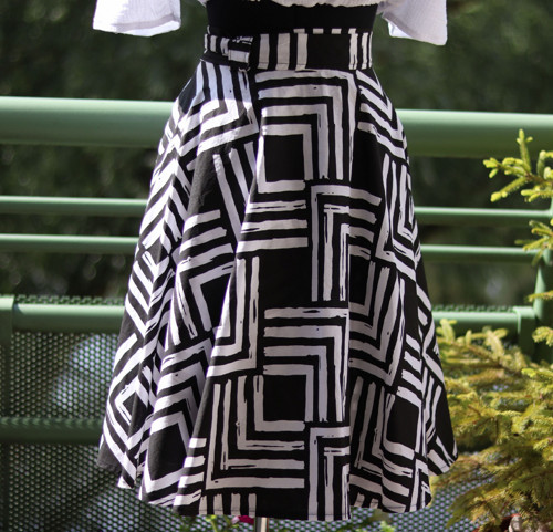 Zavinovací sukně, geometrie — foto 2