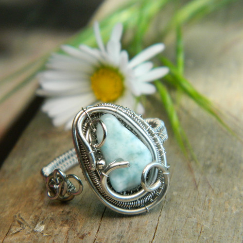 Extra larimar prsten — foto 3