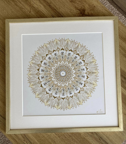 Mandala ZLATÁ, 40 x 40 cm — foto 2