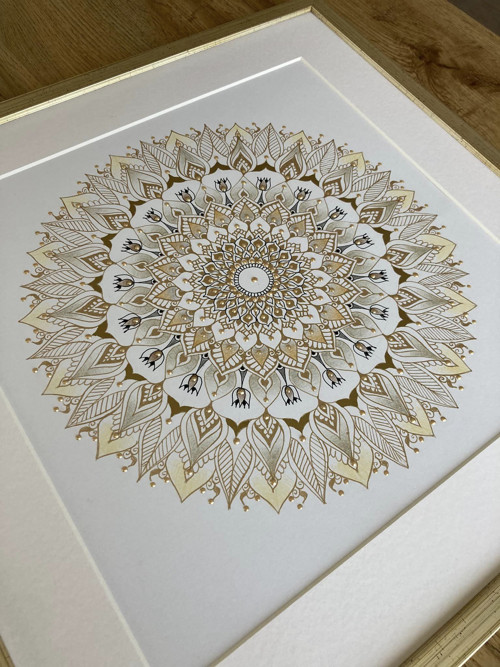 Mandala ZLATÁ, 40 x 40 cm — foto 3