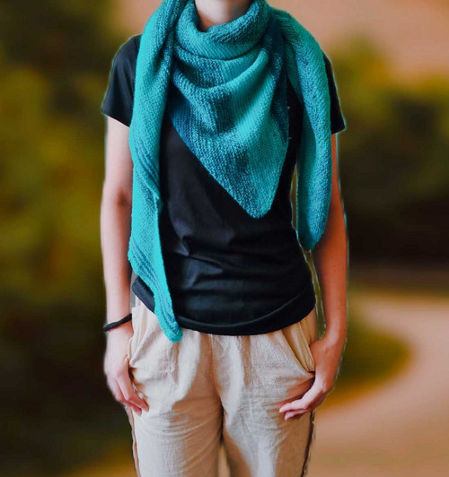Šál merino Tyrkys — foto 4
