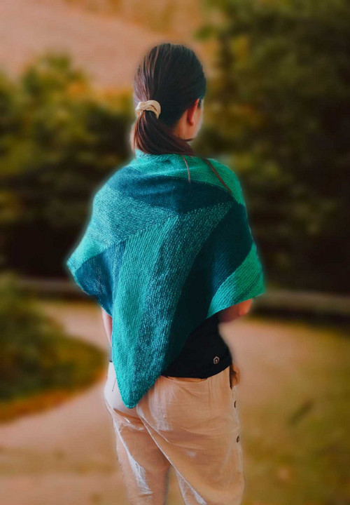 Šál merino Tyrkys — foto 5