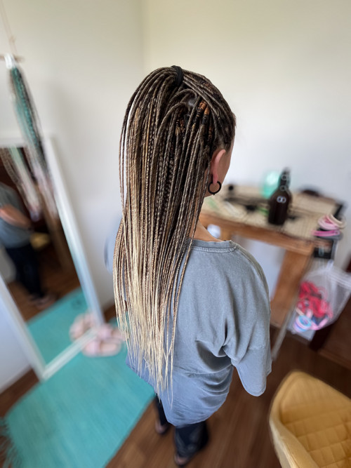 DE SET Pseudodredů a copánků (tmavě hnědá-blond) — foto 3
