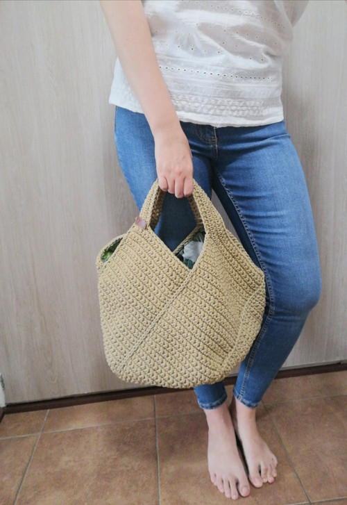 Velká háčkovaná kabelka "shopper bag" — foto 3