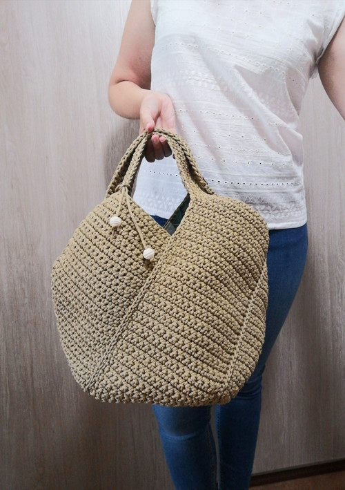 Velká háčkovaná kabelka "shopper bag" — foto 4